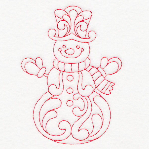 Elegant Christmas Quilting - Snowman (Double Run)