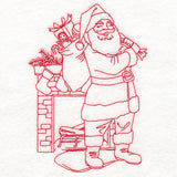 Home for Christmas - Toy Delivery (Redwork)