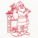 Home for Christmas - Toy Delivery (Redwork)