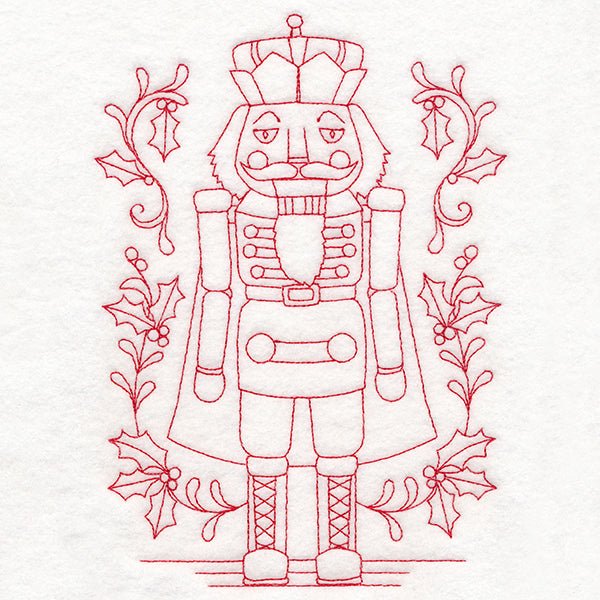 Home for Christmas - Nutcracker (Redwork)