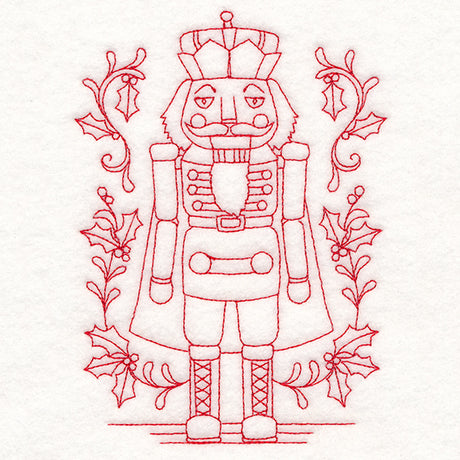 Home for Christmas - Nutcracker (Redwork)