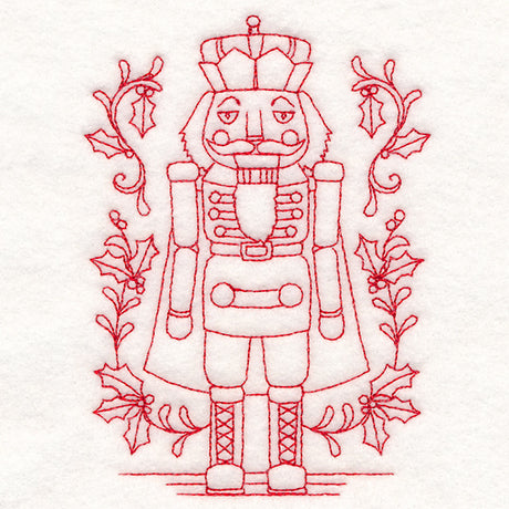 Home for Christmas - Nutcracker (Redwork)