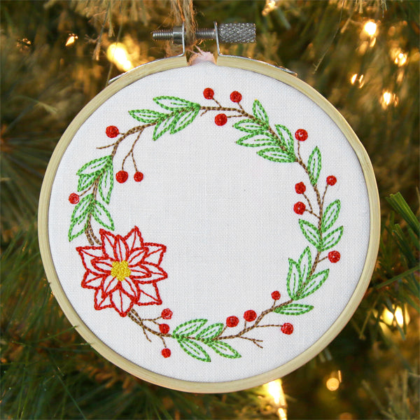 Homespun Poinsettia Wreath