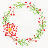 Homespun Poinsettia Wreath
