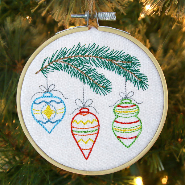 Homespun Pine Bough and Ornaments
