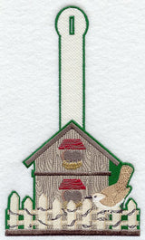 Birdhouse Towel Topper