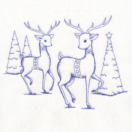 Jolly Reindeer Etching