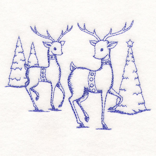 Jolly Reindeer Etching