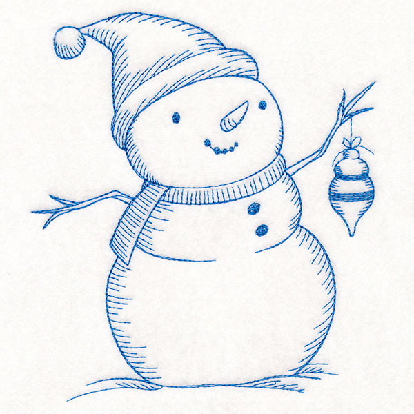 Jolly Snowman Etching