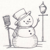 Wintertide Snowman Etching