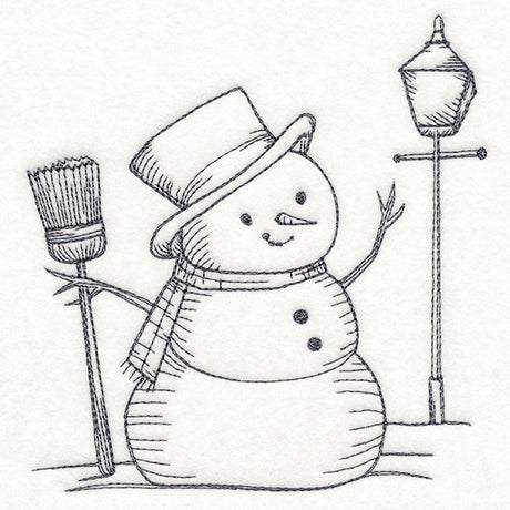 Wintertide Snowman Etching