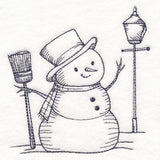 Wintertide Snowman Etching