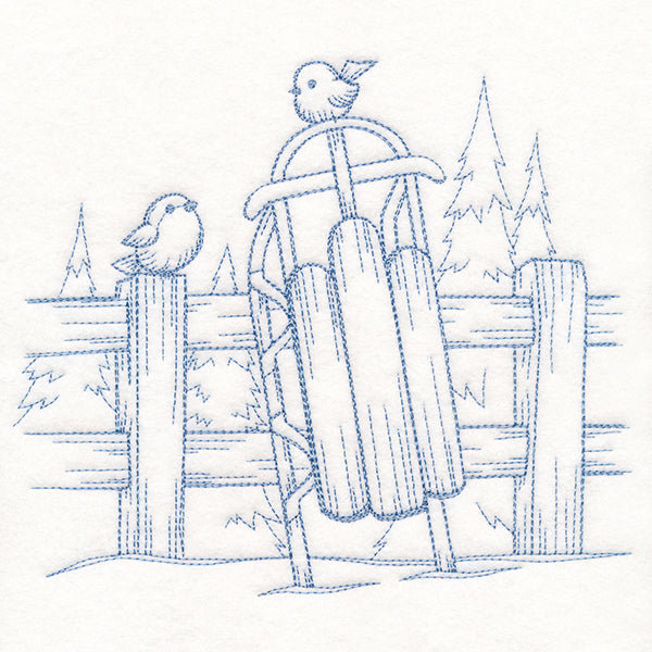 Wintertide Sled Etching