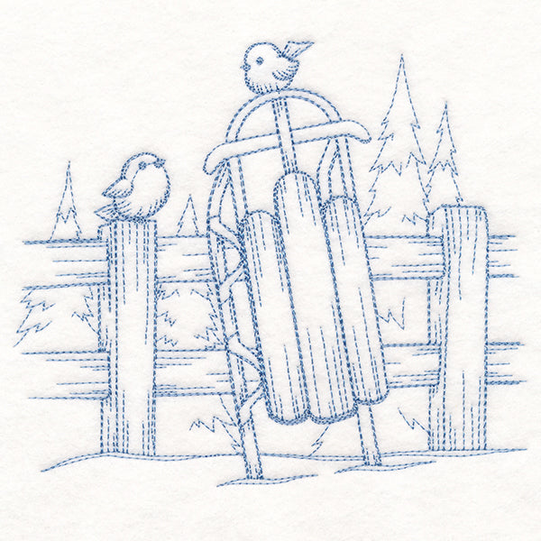 Wintertide Sled Etching