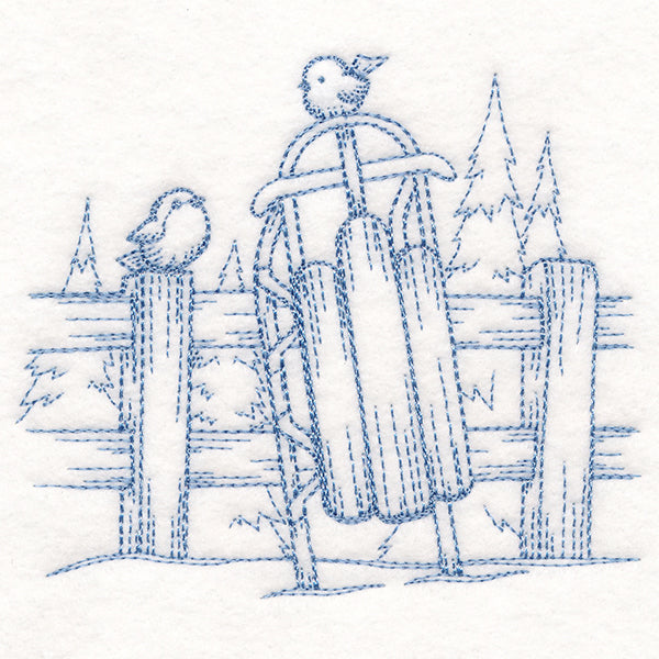 Wintertide Sled Etching