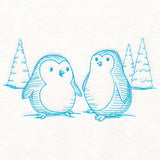 Wintertide Penguin Etching