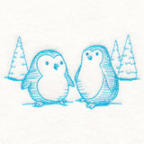 Wintertide Penguin Etching