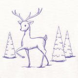 Wintertide Reindeer Etching