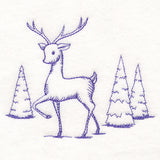 Wintertide Reindeer Etching