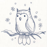 Wintertide Owl Etching