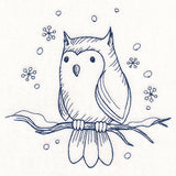 Wintertide Owl Etching