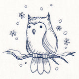 Wintertide Owl Etching
