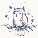 Wintertide Owl Etching