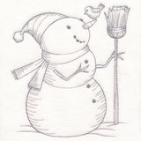 Wintertide Snowy Friends Etching