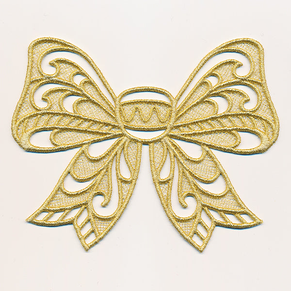 Holiday Ribbon Gift Topper (Lace)