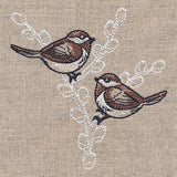 Cheery Chickadees on Branches