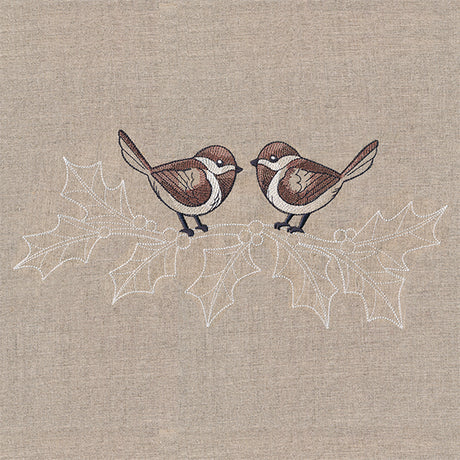 Cheery Chickadees on Boughs