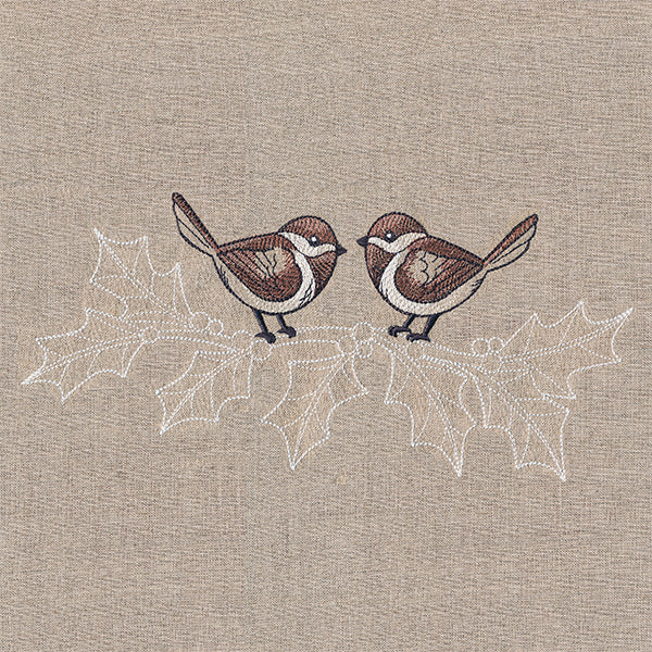 Cheery Chickadees on Boughs