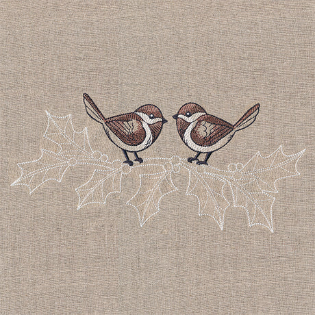 Cheery Chickadees on Boughs