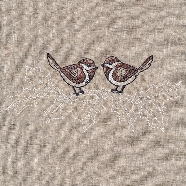 Cheery Chickadees on Boughs