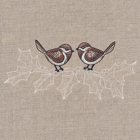 Cheery Chickadees on Boughs