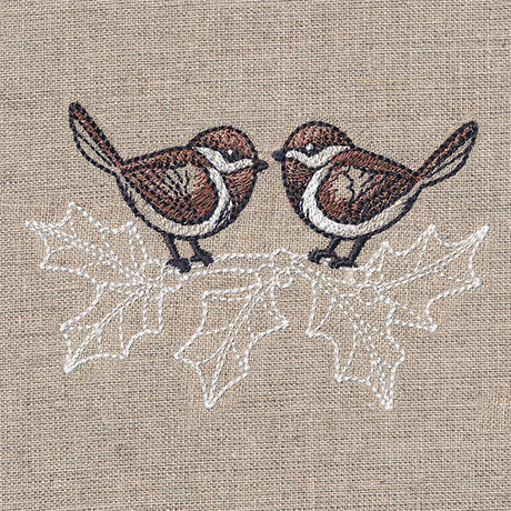 Cheery Chickadees on Boughs