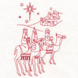 Holy Night Nativity - Three Wise Men (Redwork)