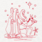 Holy Night Nativity - Mary & Joseph (Redwork)