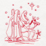 Holy Night Nativity - Mary & Joseph (Redwork)