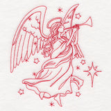 Holy Night Nativity - Angel (Redwork)