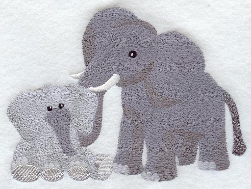 Stuffed Elephant & Baby