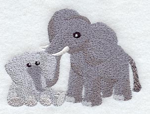 Stuffed Elephant & Baby