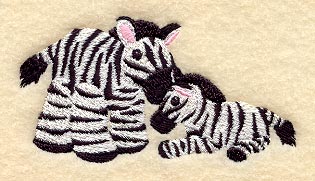 Stuffed Zebra & Baby