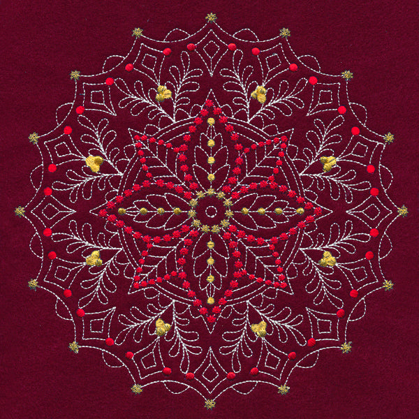 Merry Mandala - Poinsettia