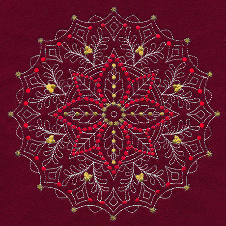 Merry Mandala - Poinsettia