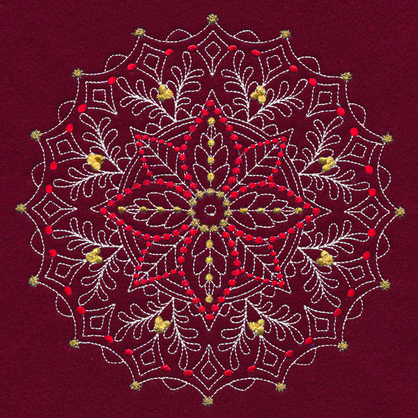Merry Mandala - Poinsettia