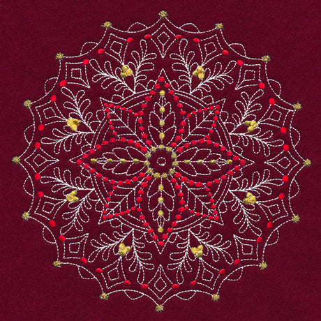 Merry Mandala - Poinsettia