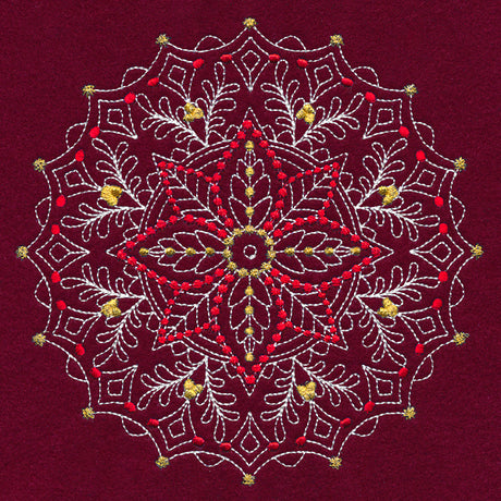Merry Mandala - Poinsettia