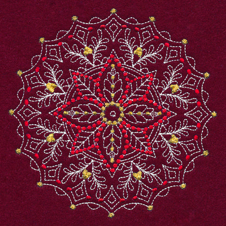 Merry Mandala - Poinsettia