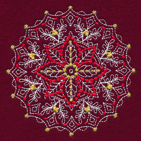 Merry Mandala - Poinsettia